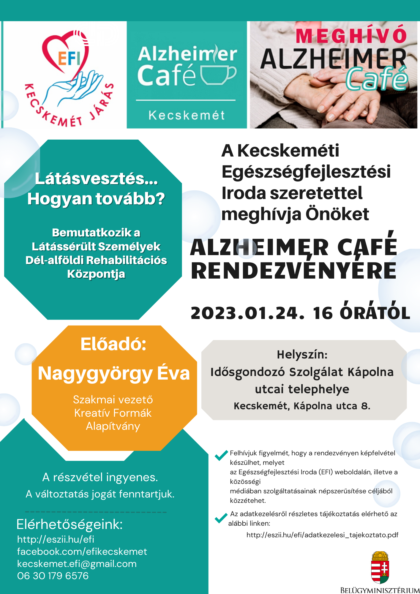 Alzheimer Cafe plakát